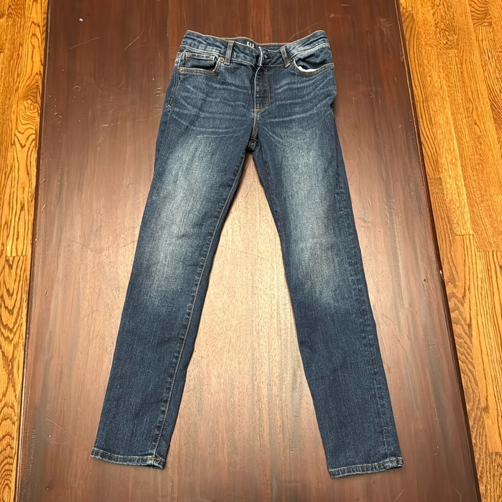 Gap denim girls regular stretch super skinny jeans size 10
